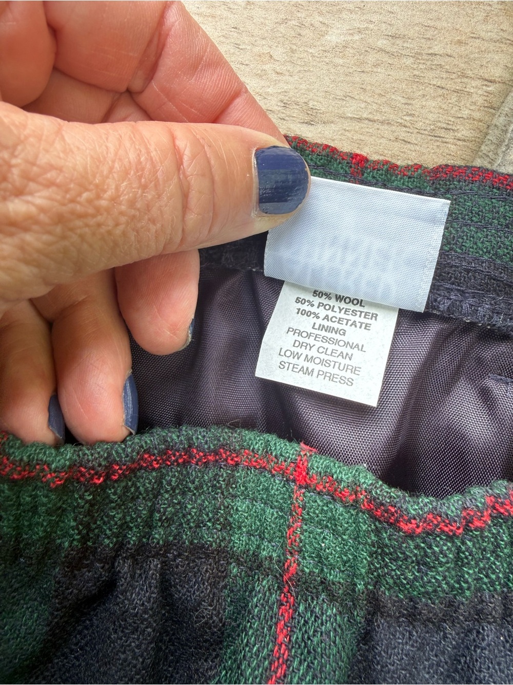 New Alfred Dunner Vintage 90's Green Plaid Wool Skirt Blazer Skirt Set Womens 8 - Picture 9 of 14